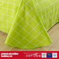 Tampa de cama impressa combinação escovada verde de Microfiber da tela